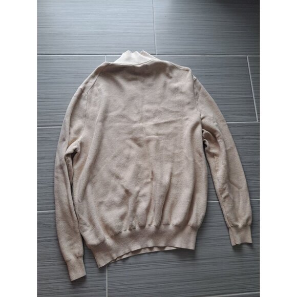 Lot 2 Polo Ralph Lauren Mens XXL Pima Cotton Quarter-Zip Sweaters Beige Salmon - Picture 9 of 9